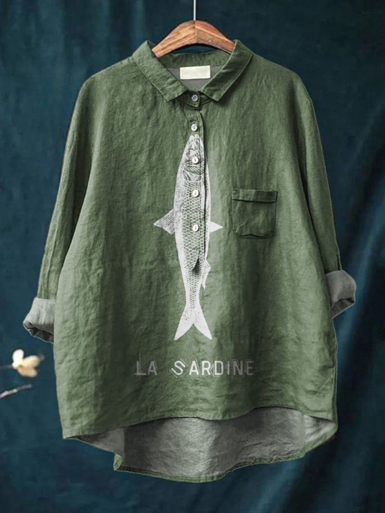 Lily | Grafische T-shirt Sardine
