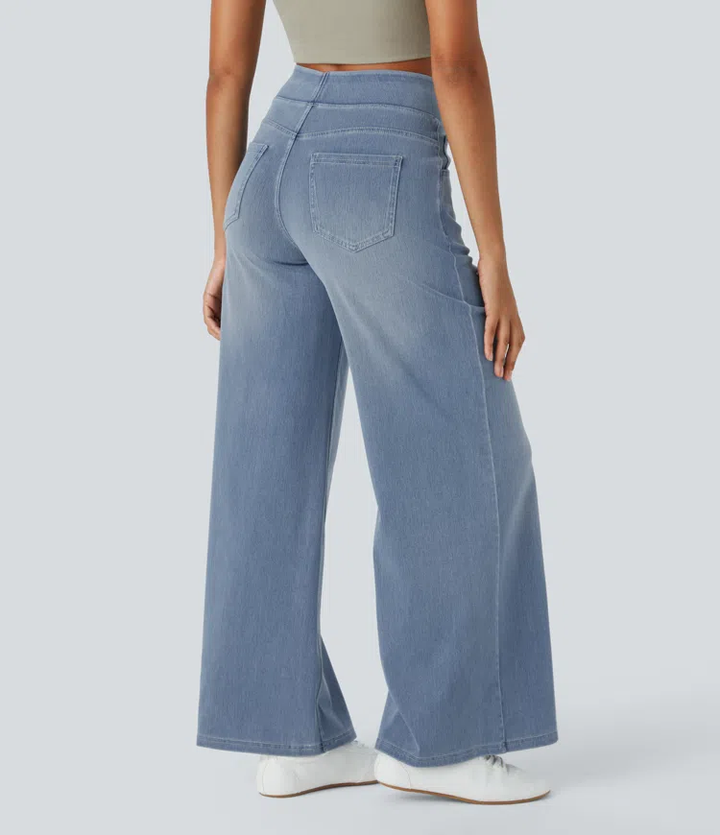 Solène - Jeans met Wijde Pijpen Relaxed Fit