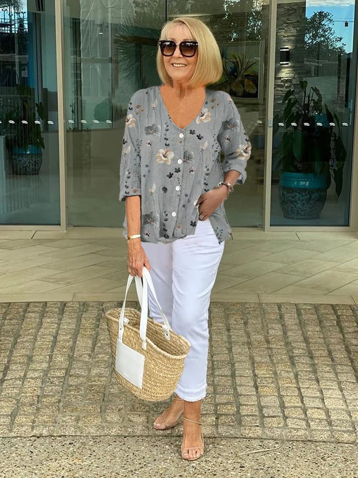 Joanne | Tuniek met Gedrukte Knopen
