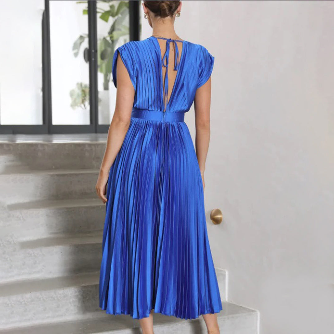 Marni™ | Tijdloos Plissé Midi Jurk