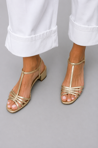 Allegra | Gouden Sandalen Dagelijkse Elegantie