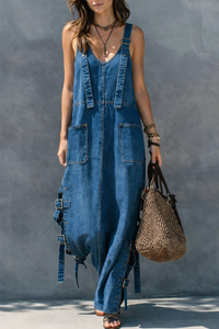 Heather | Denim Overall met Elastische Taille