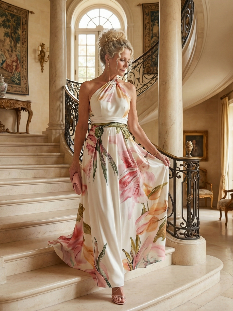 Daniela | Bloemen Maxi Jurk