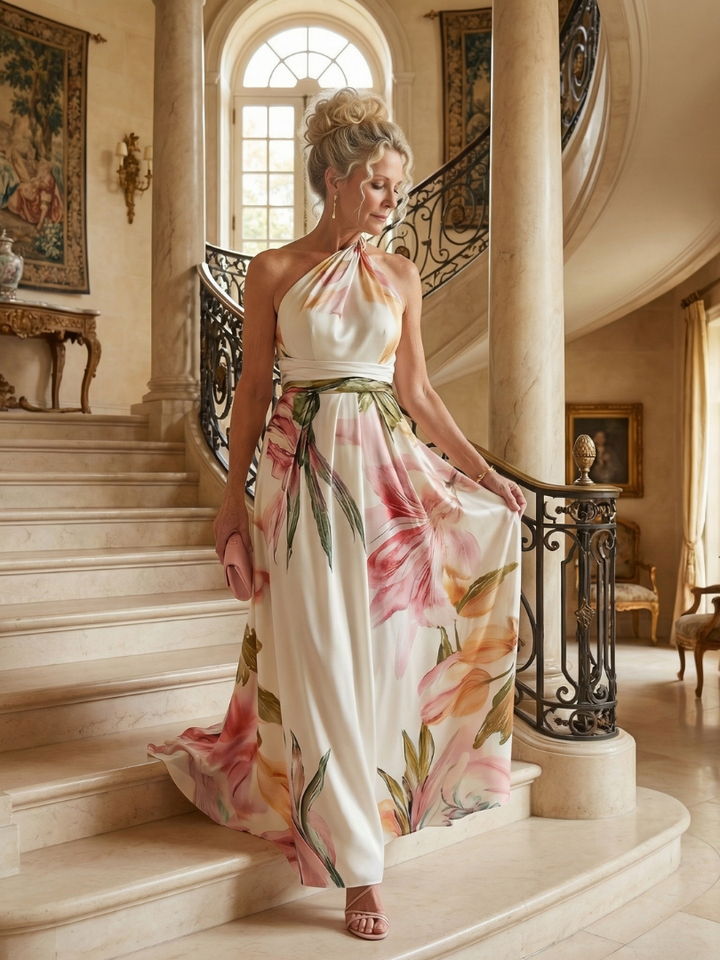 Daniela | Bloemen Maxi Jurk