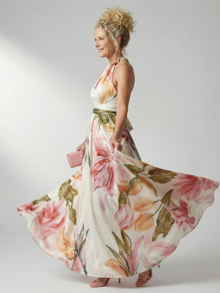 Daniela | Bloemen Maxi Jurk