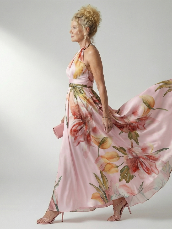 Daniela | Bloemen Maxi Jurk