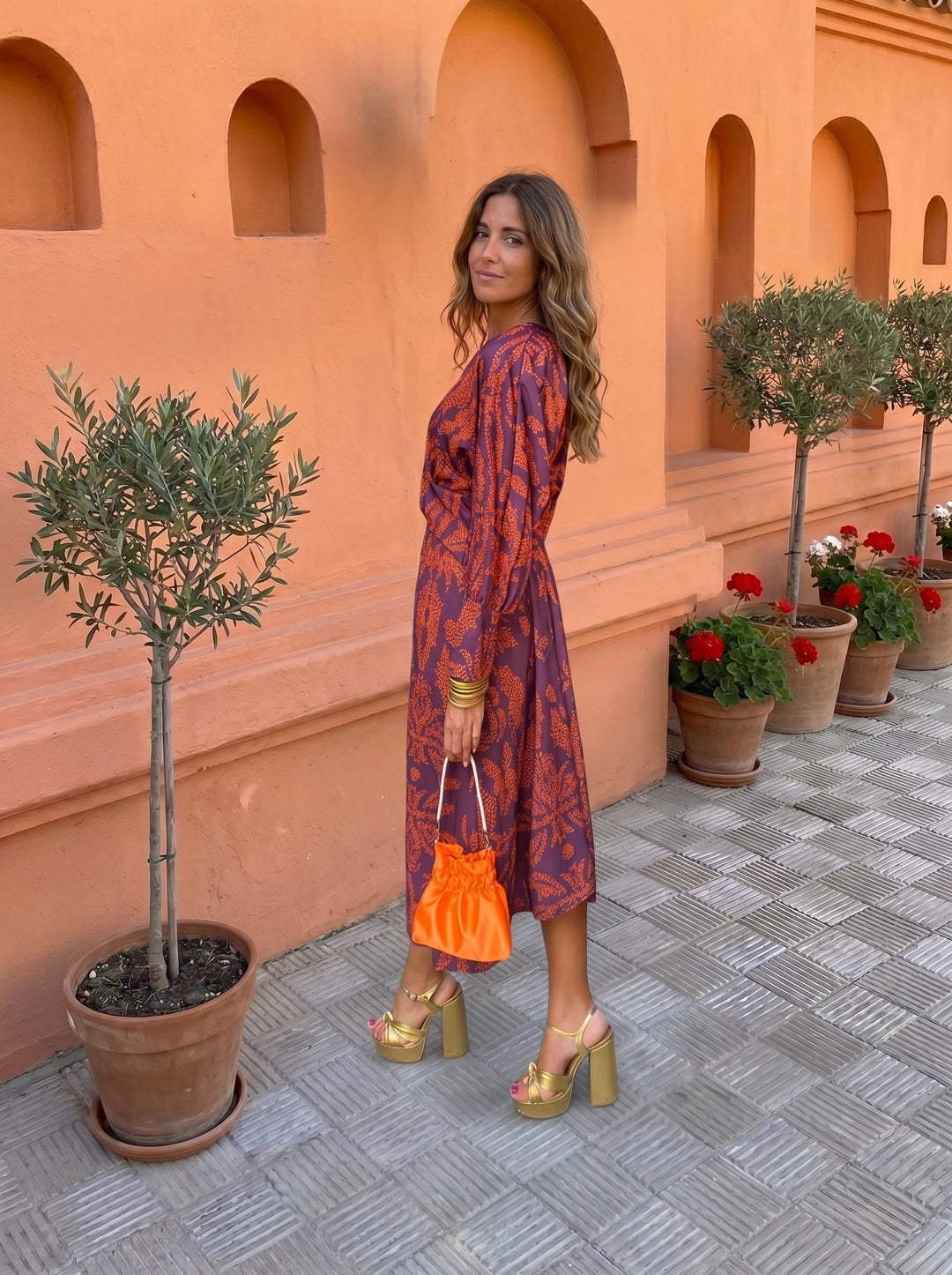 Midi-jurk met print