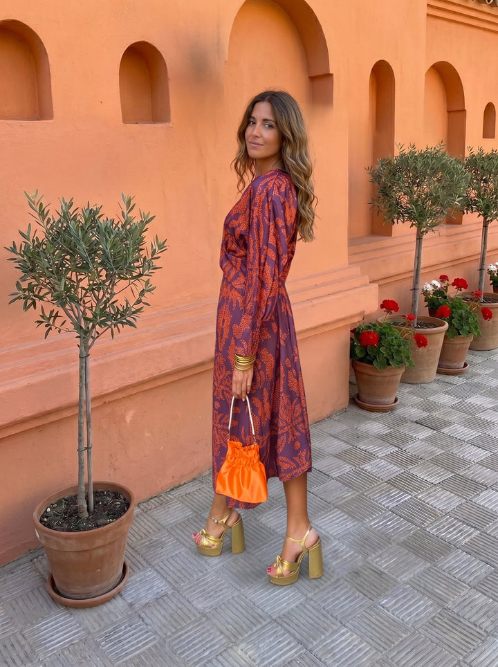 Midi-jurk met print
