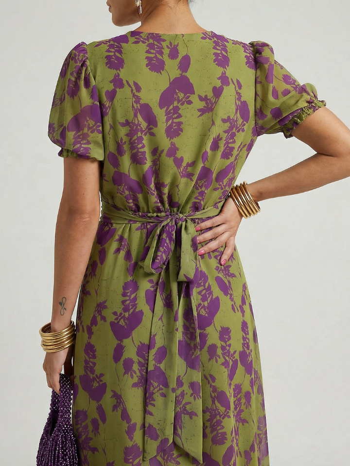 Michaela | Bloemen Midi Jurk