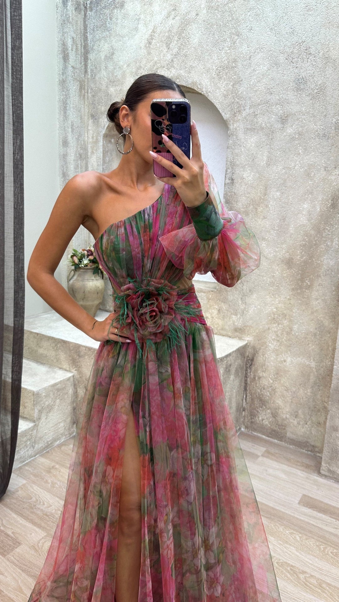 La Scintilla | Jurk Elegantie Bloemmotief