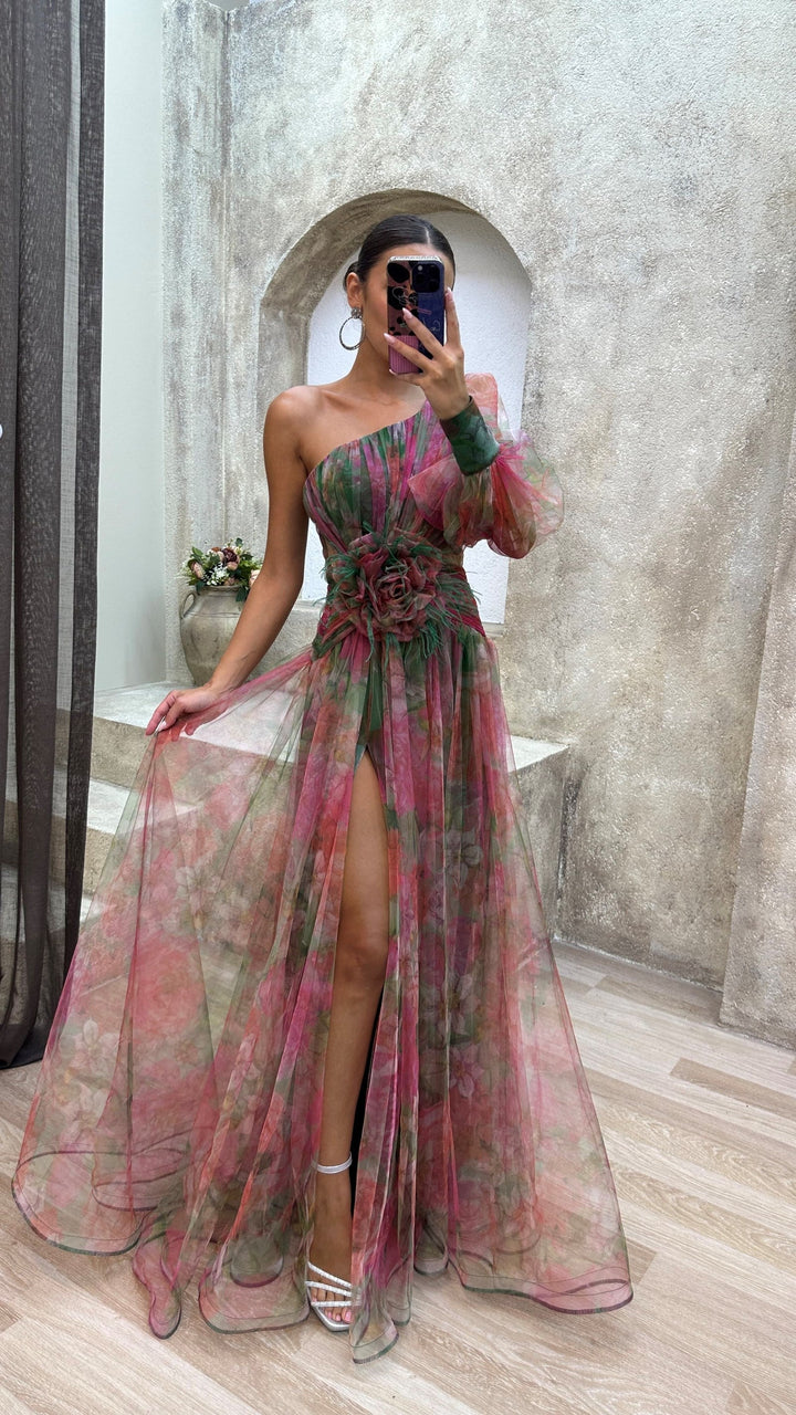 La Scintilla | Jurk Elegantie Bloemmotief