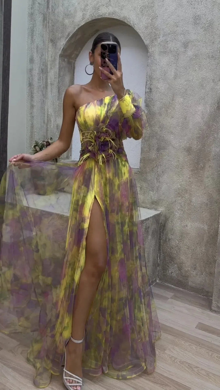 La Scintilla | Jurk Elegantie Bloemmotief