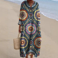 Soraya | Bohemian Jurk met Etnische Print