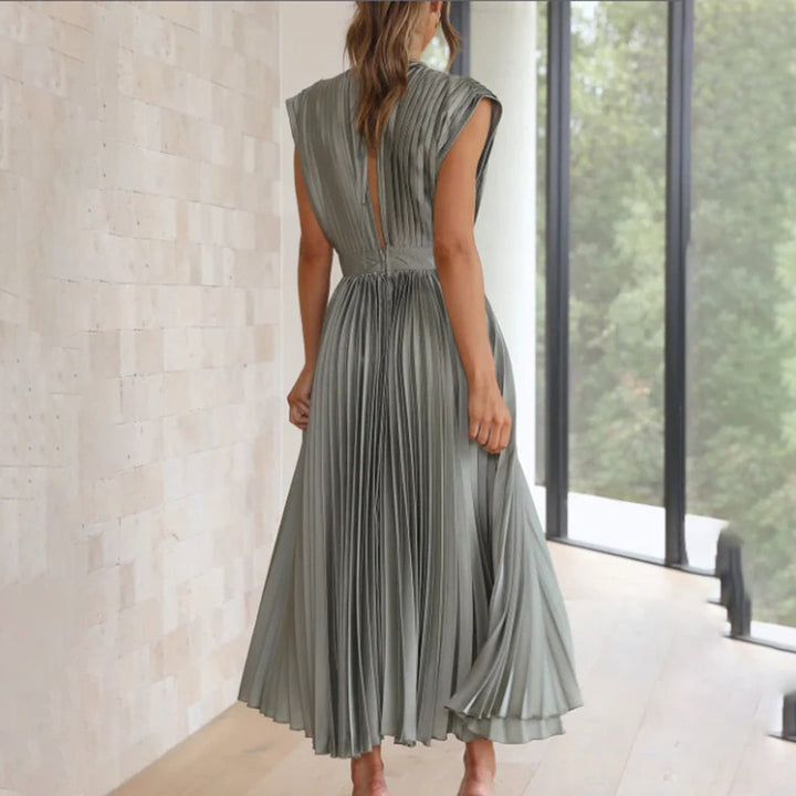 Marni™ | Tijdloos Plissé Midi Jurk