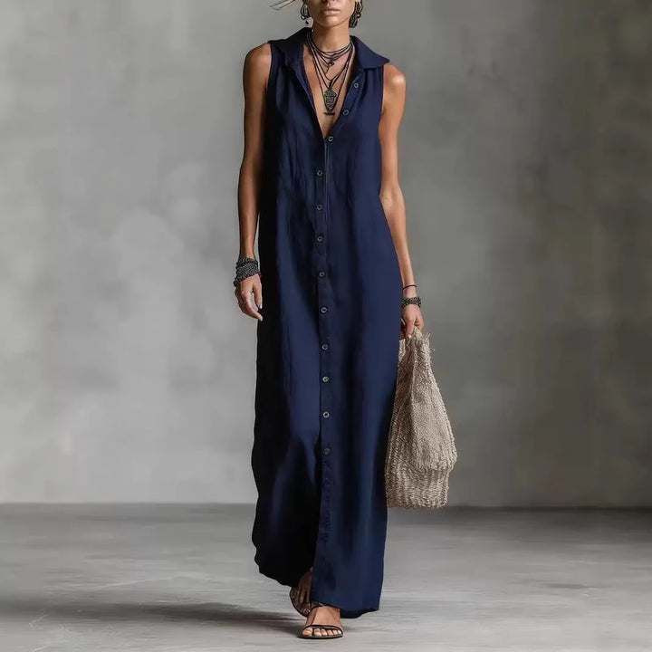 Penelope | Elegante en Casual Midi Jurk met V-hals