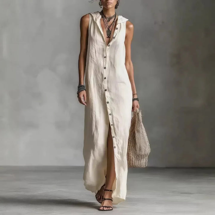 Penelope | Elegante en Casual Midi Jurk met V-hals