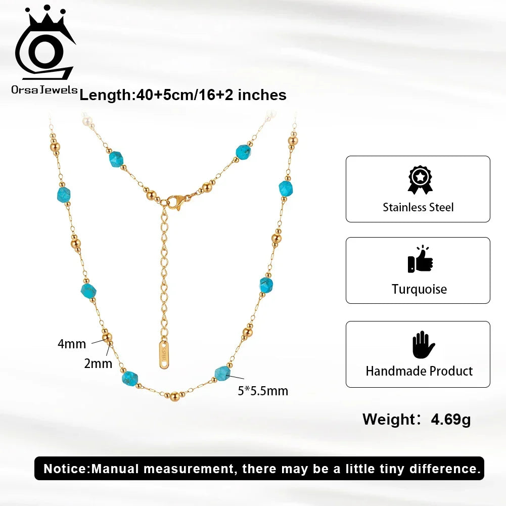 Ketting en Choker Armband Turkoois