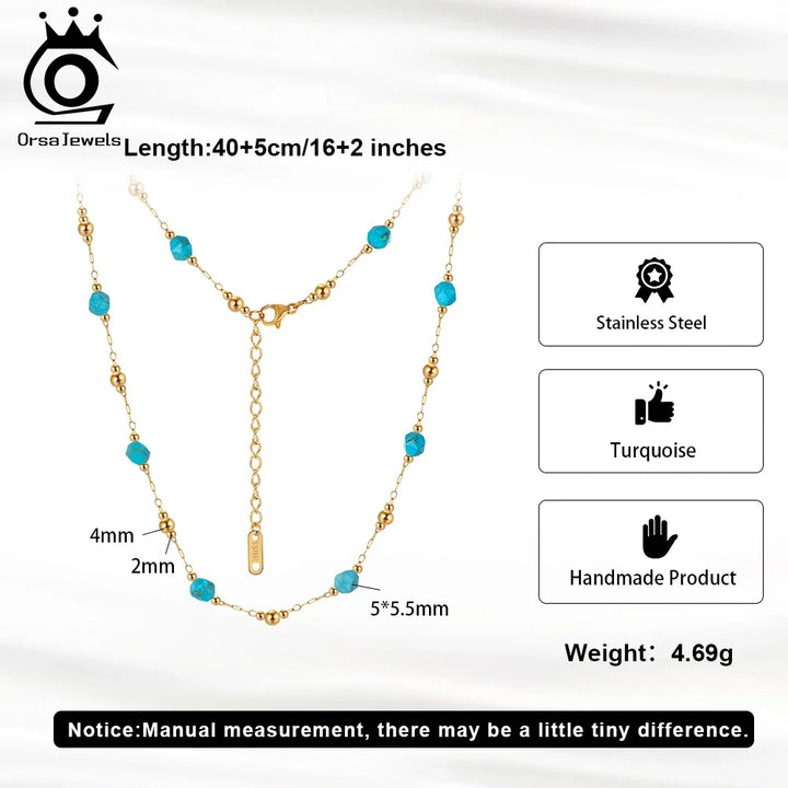 Ketting en Choker Armband Turkoois