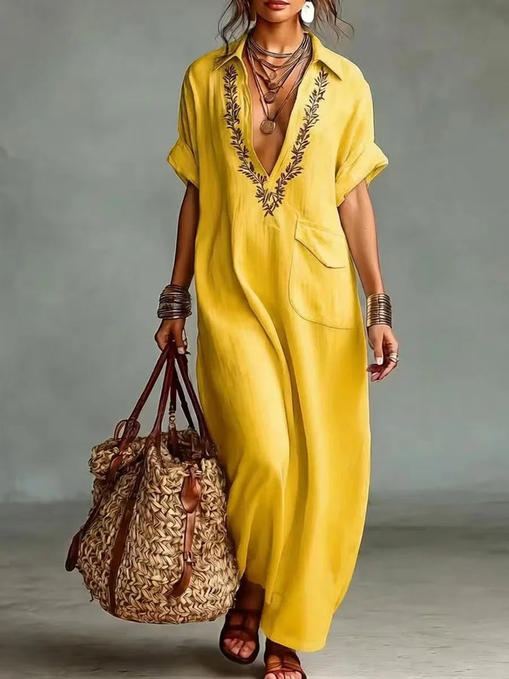 Marta | Maxi Bohemian Jurk met Bloemenprint