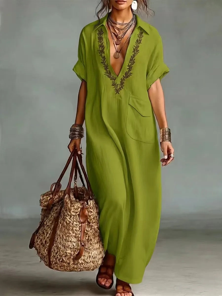 Marta | Maxi Bohemian Jurk met Bloemenprint