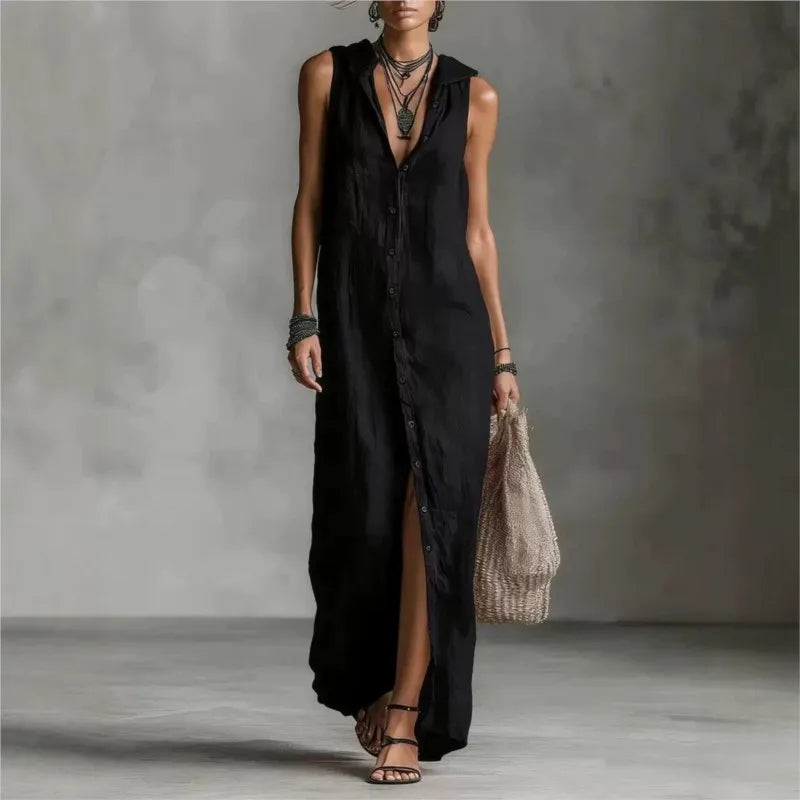 Penelope | Elegante en Casual Midi Jurk met V-hals