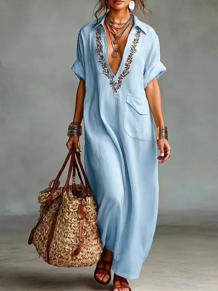 Marta | Maxi Bohemian Jurk met Bloemenprint
