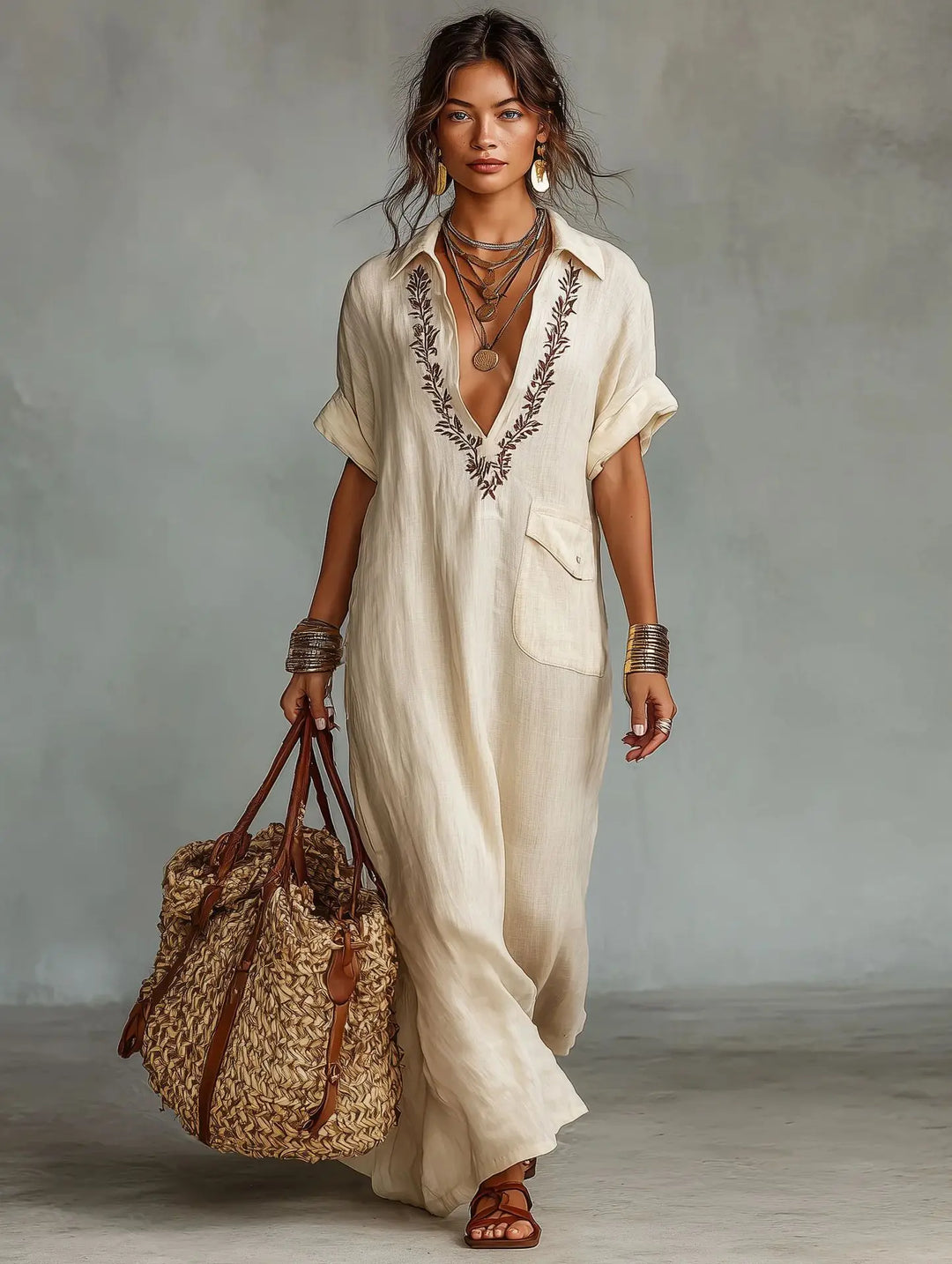 Marta | Maxi Bohemian Jurk met Bloemenprint