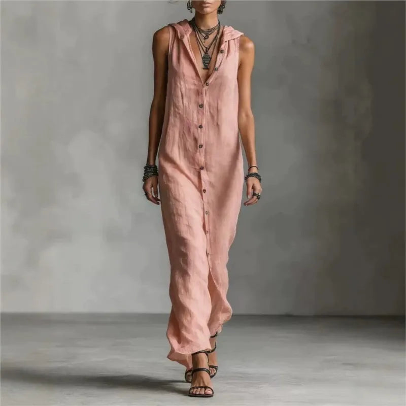 Penelope | Elegante en Casual Midi Jurk met V-hals