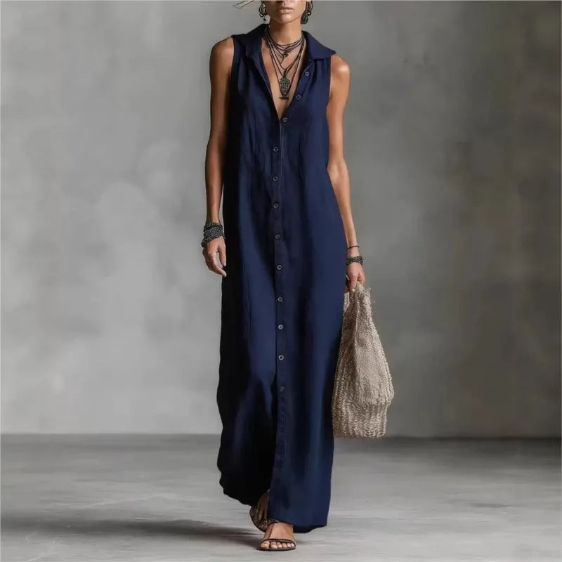 Penelope | Elegante en Casual Midi Jurk met V-hals