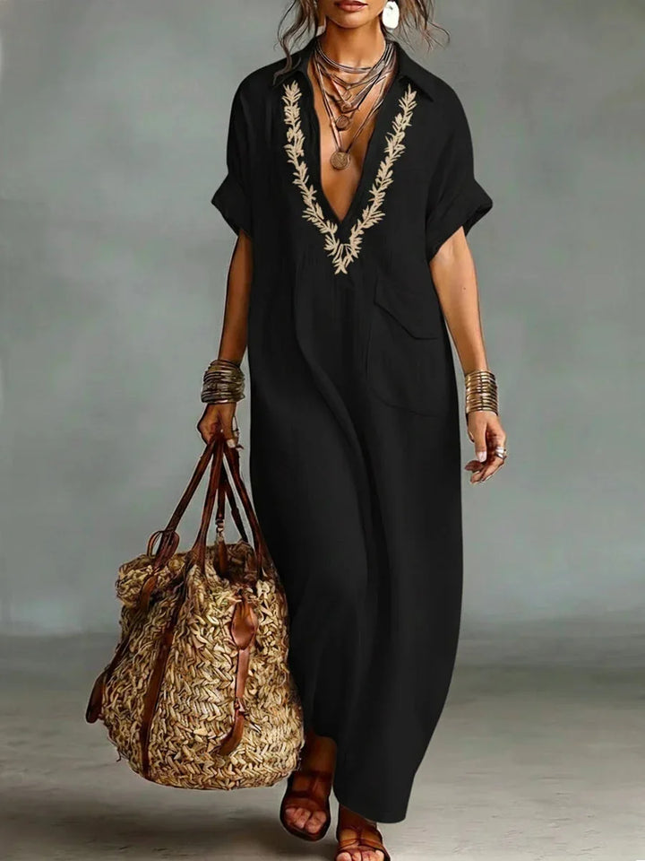 Marta | Maxi Bohemian Jurk met Bloemenprint