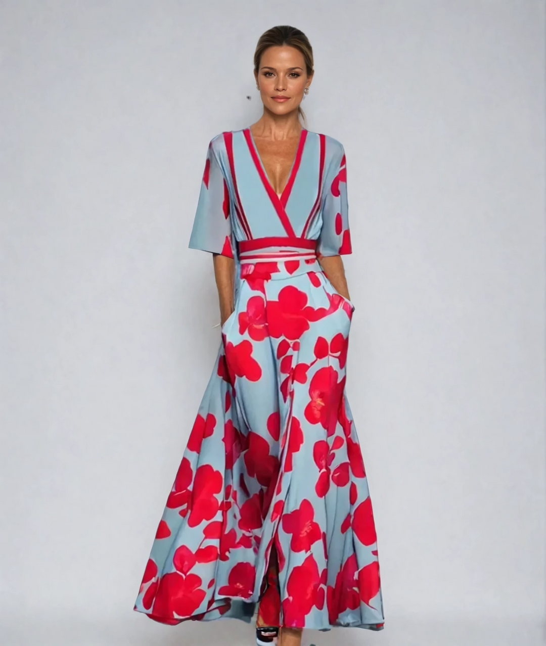 Eliana™ | Elegante A-Lijn Bloemenjurk