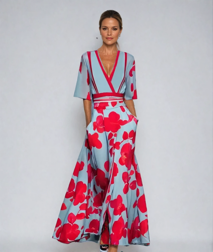 Eliana™ | Elegante A-Lijn Bloemenjurk