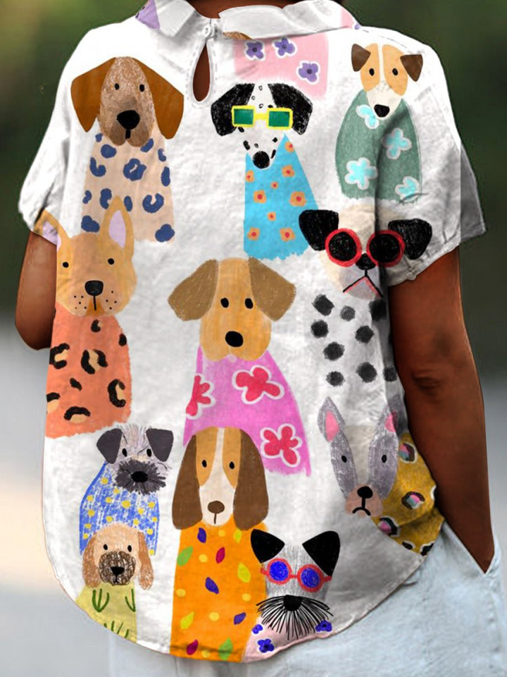 Pippa™ | T-shirt met Hondenprint