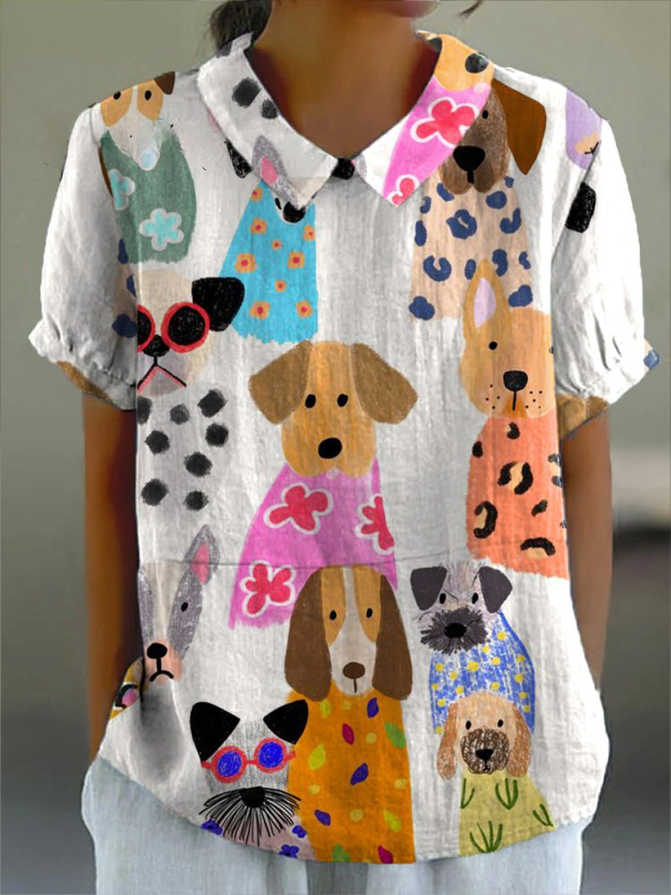 Pippa™ | T-shirt met Hondenprint