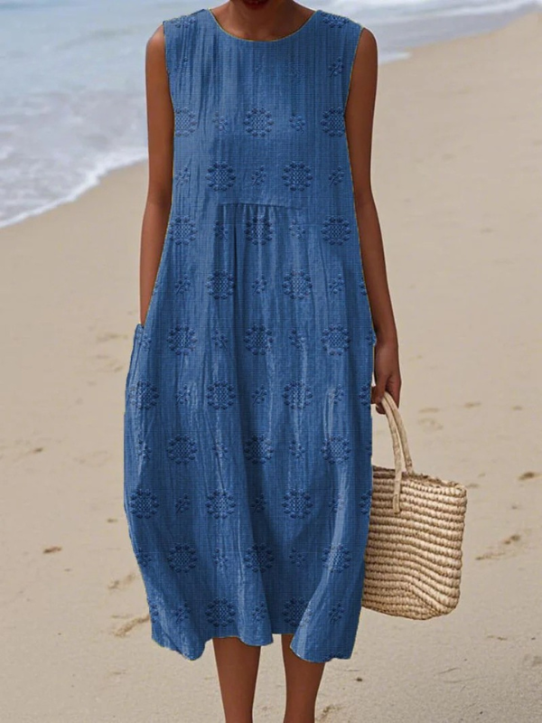 Rose™ Midi Jurk Geborduurd