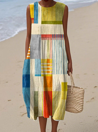 Eve™ Midi Geometrische Jurk