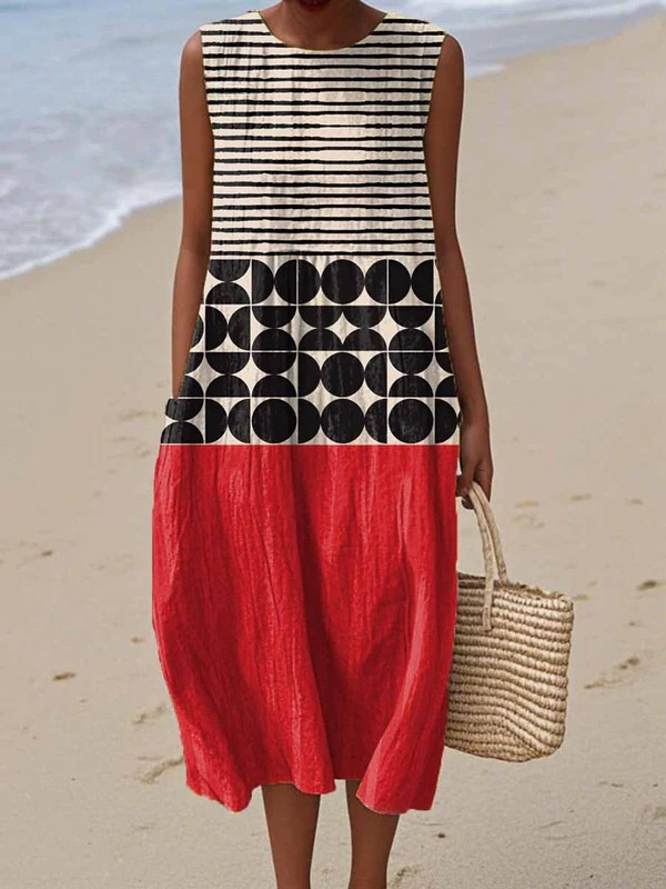 Jane™ Midi Colorblock Jurk