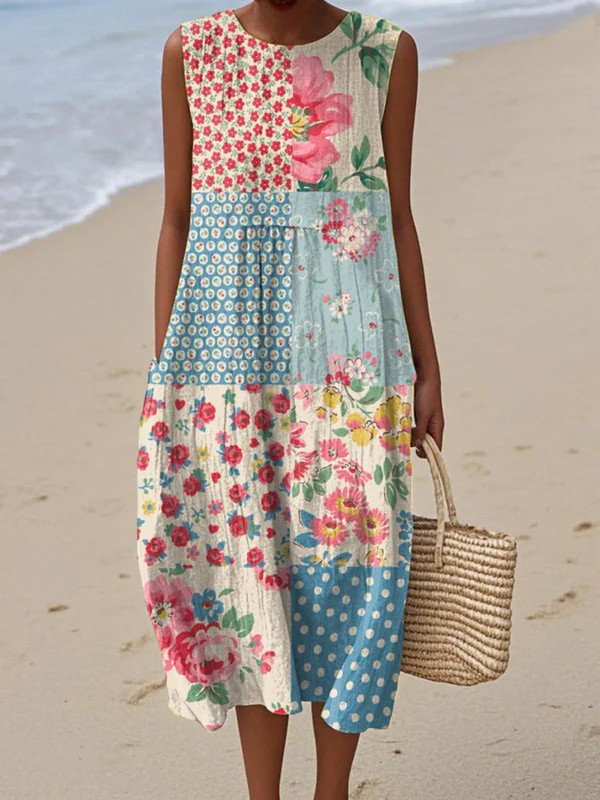 Anna™ Midi Jurk Patchwork