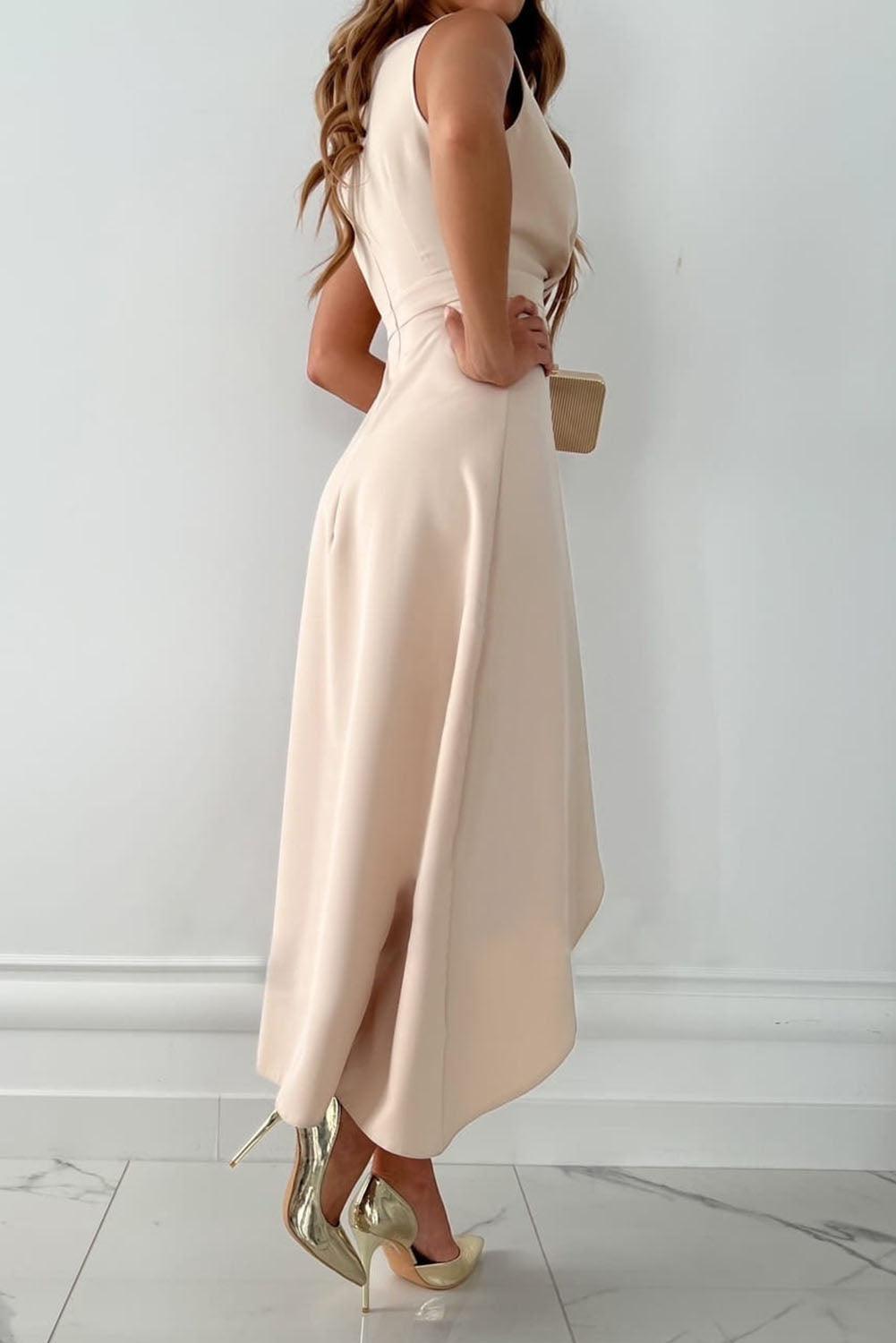 Charlotte™ | Midi Portemonnee Jurk met V-hals