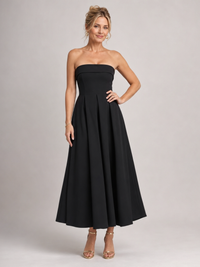 Almut | Strapless Avondjurk met Gestructureerde Bovenkant