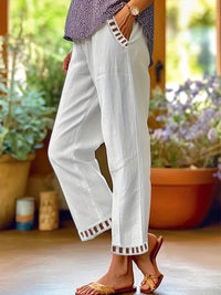 Wren – Cropped Relax Broek met Contrasterende Details