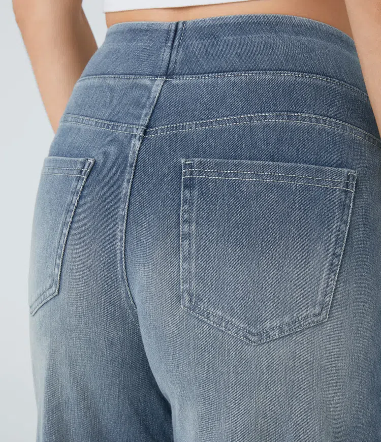 Solène - Jeans met Wijde Pijpen Relaxed Fit