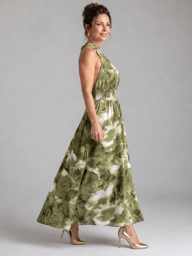 Celestine | Kleurrijke Print-Midikleed