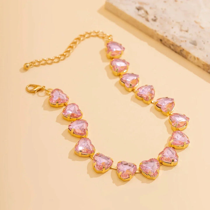 Choker Ketting Hart van Kristal