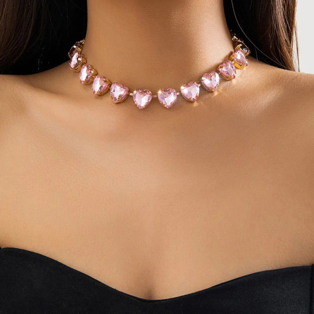 Choker Ketting Hart van Kristal