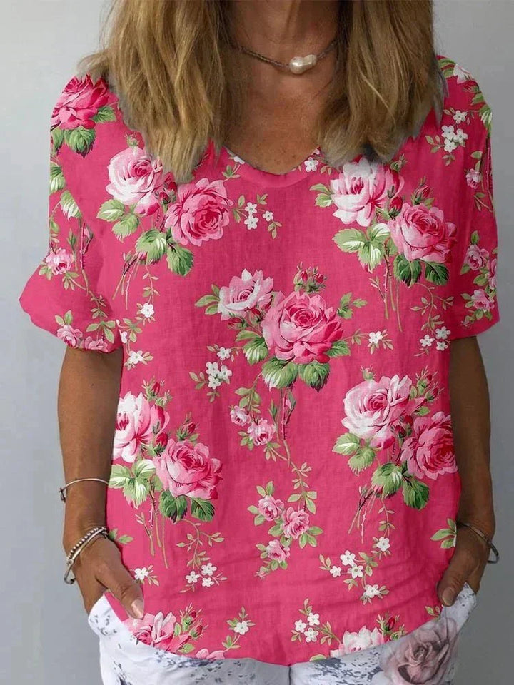 Lisa | Artistieke Bloemenblouse