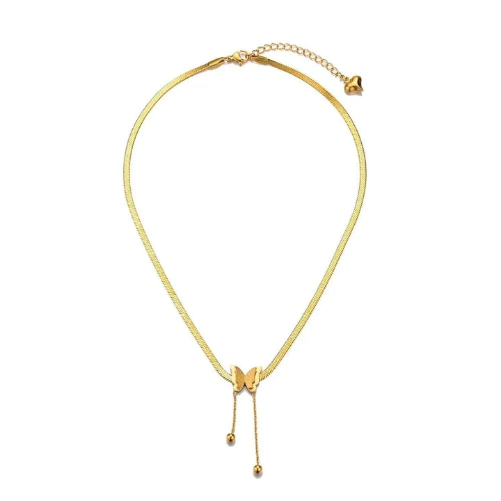Delicate Vlinder Haringbone Hangketting