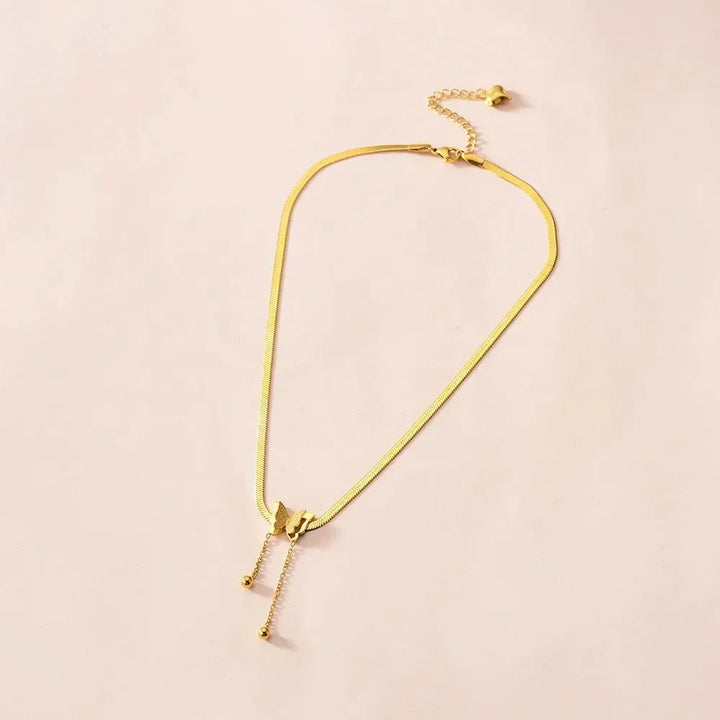 Delicate Vlinder Haringbone Hangketting