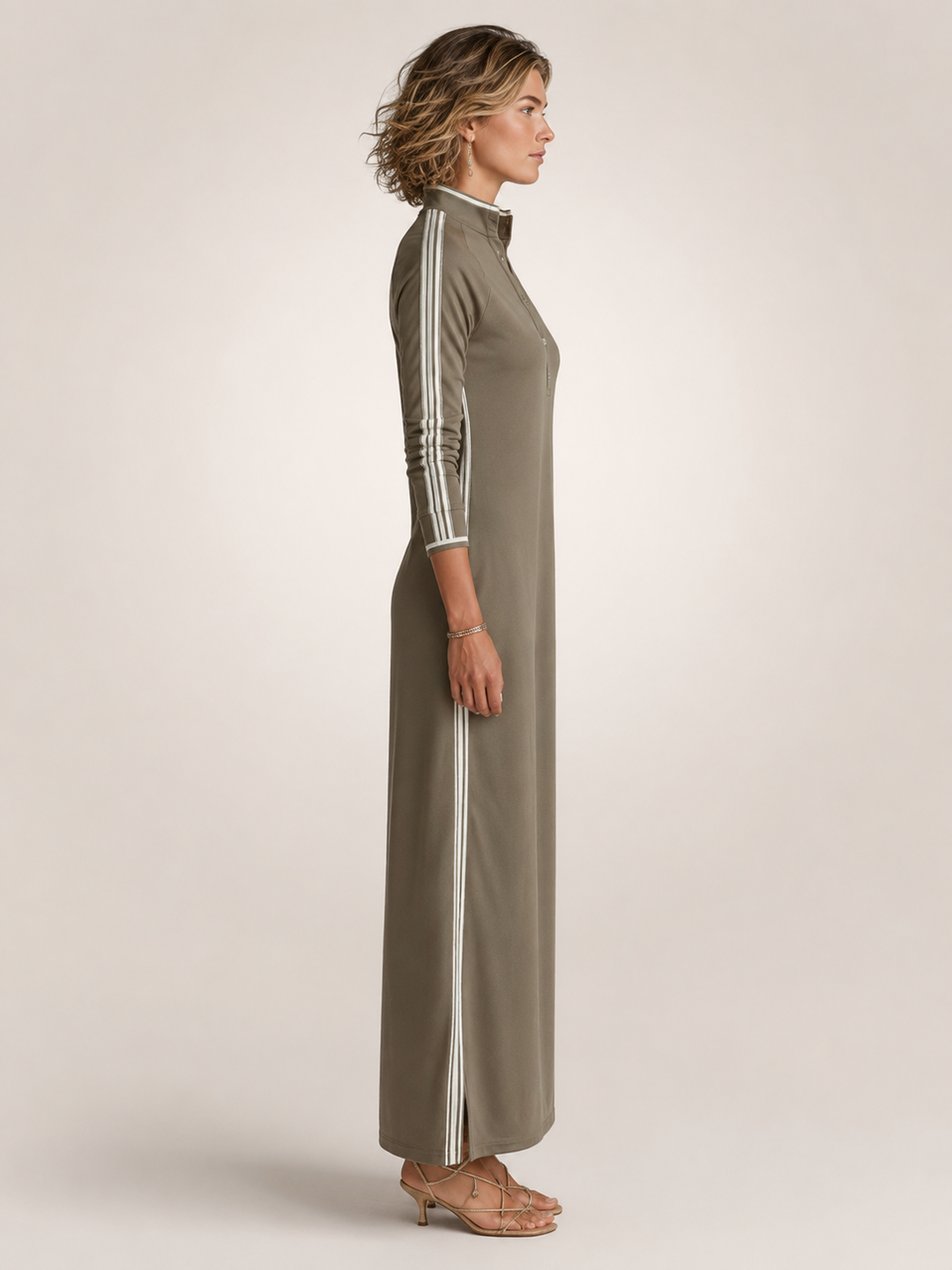 Frieda | Minimalistisch Sweatkleed in Maxi-lengte