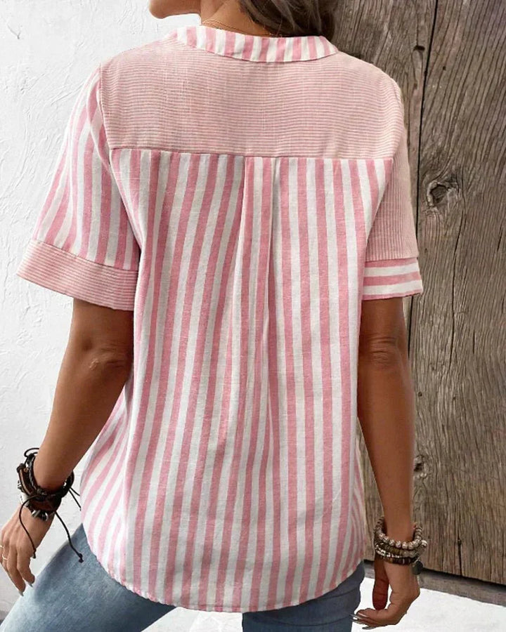 Lila | Zachte Gestreepte Blouse
